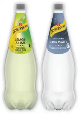 IGA Schweppes Mixers, Natural Mineral Water or Soft Drink 1.1 Litre Selected Varieties offer