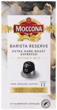 IGA Moccona Barista Reserve Coffee Capsules 10 Pack Selected Varieties offer