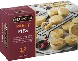 IGA Balfours Sausage Rolls 12 Pack 450g or Party Pies 12 Pack 600g offer