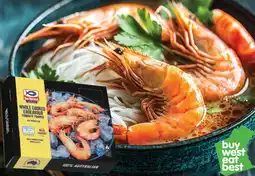 IGA Sea Harvest Cooked Exmouth Medium Endeavour Prawns 1kg offer