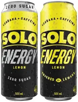 IGA Solo Energy Lemon or Lemon Zero 500mL offer