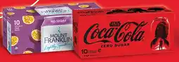 IGA Coca-Cola, Sprite or Mount Franklin Lightly Sparkling 10x375mL Selected Varieties offer