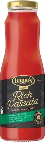 IGA Leggo’s Passata Gourmet Tomato Puree 690g offer