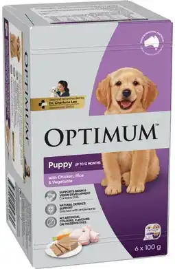 IGA Optimum Wet Dog Food 6x100g Selected Varieties offer