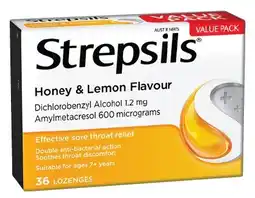 IGA Strepsils Sore Throat Relief Lozenges 36 Pack Selected Varieties offer