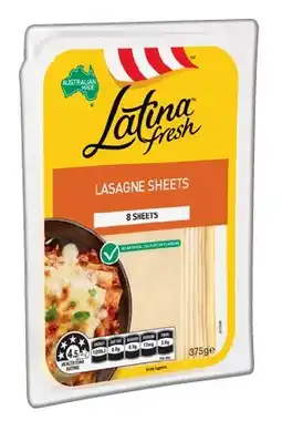 IGA Latina Fresh Lasagne Sheets or Egg Fettuccine 375g offer