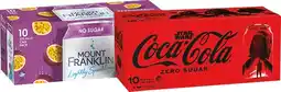 IGA Coca‑Cola, Sprite, Fanta or Mount Franklin Lightly Sparkling Water 10x375mL Selected Varieties offer