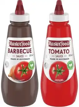 IGA MasterFoods Tomato or Barbecue Squeezy Sauce offer