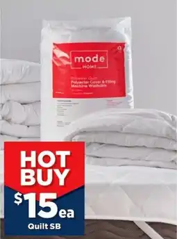 Spotlight MODE HOME Quilt & Strapped Mattress Protector offer