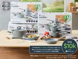 Spotlight ALL Cookware Featuring EQUIP Marble 5 Piece offer