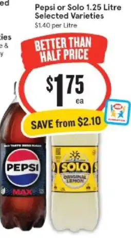 IGA Xpress Pepsi or Solo offer