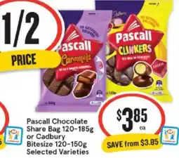 Pascall Chocolate Share Bag or Cadbury Bitesize