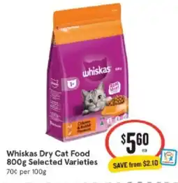 IGA Xpress Whiskas Dry Cat Food offer