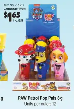 C-Store Distribution PAW Patrol Pop Pals offer