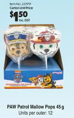 C-Store Distribution PAW Patrol Mallow Pops offer