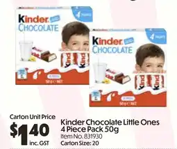 C-Store Distribution Kinder Chocolate Little Ones offer