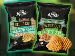 C-Store Distribution Kettle Ridge Cut European Style Sour Cream & Chives or Japanese Style Fried Chicken Chips offer