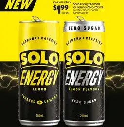 C-Store Distribution Solo Energy Lemon or Lemon Zero offer