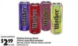 C-Store Distribution Mother Energy Drink offer