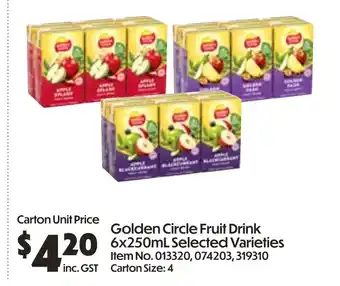C-Store Distribution Golden Circle Fruit Drink offer