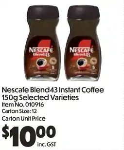 C-Store Distribution Nescafe Blend43 Instant Coffee offer
