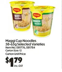 C-Store Distribution Maggi Cup Noodles offer