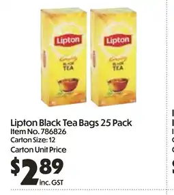 C-Store Distribution Lipton Black Tea Bags offer