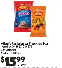 C-Store Distribution Allen's Fantales or Freckles offer