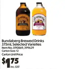 C-Store Distribution Bundaberg Brewed Drinks offer