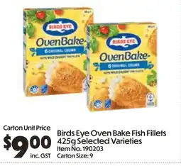C-Store Distribution Birds Eye Oven Bake Fish Fillets offer