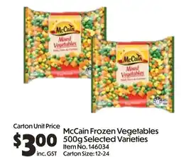 C-Store Distribution McCain Frozen Vegetables offer