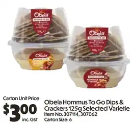 C-Store Distribution Obela Hommus To Go Dips & Crackers offer