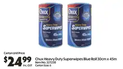 C-Store Distribution Chux Heavy Duty Superwipes Blue Roll offer