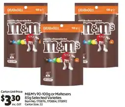 C-Store Distribution M&M's 90-100g or Maltesers offer