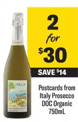 Liquorland Postcards from Italy Prosecco DOC Organic offer