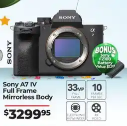 Teds Cameras Sony A7 IV Full Frame offer