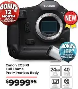 Teds Cameras Canon EOS RI Full Frame Pro Mirrorless Body offer
