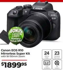 Teds Cameras Canon EOS R10 Mirrorless Super Kit offer
