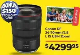 Teds Cameras Canon RF 24-70mm f2.8 L IS USM Zoom offer