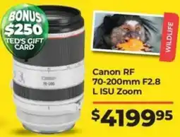 Teds Cameras Canon RF 70-200mm F2.8 L ISU Zoom offer