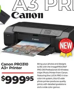Teds Cameras Canon PRO310 A3+ Printer offer