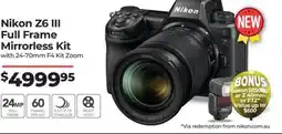 Teds Cameras Nikon Z6 III offer