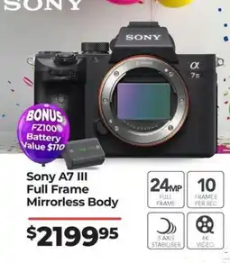 Teds Cameras Sony A7 III offer