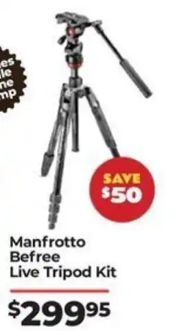 Teds Cameras Manfrotto Befree Live Tripod Kit offer