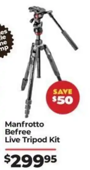 Teds Cameras Manfrotto Befree Live Tripod Kit offer