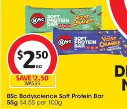 Coles BSc Bodyscience Soft Protein Bar offer