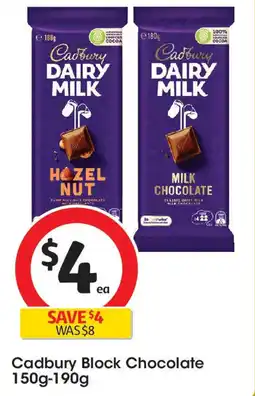 Coles Cadbury Block Chocolate offer