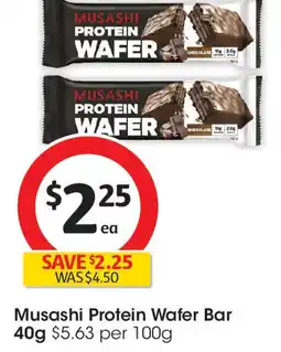Coles Musashi Protein Wafer Bar offer