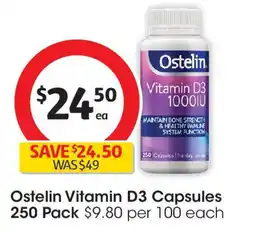 Coles Ostelin Vitamin D3 Capsules offer