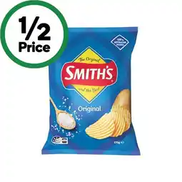 Woolworths Smith’s Crinkle Cut Potato Chips 150-170g offer